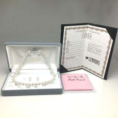 ふるさと納税 志摩市 アコヤ真珠ネックレス・イヤリングセット  8.5〜9.0ミリ　ホワイト・ホワイトピンク系　鑑別書付き |  | 03