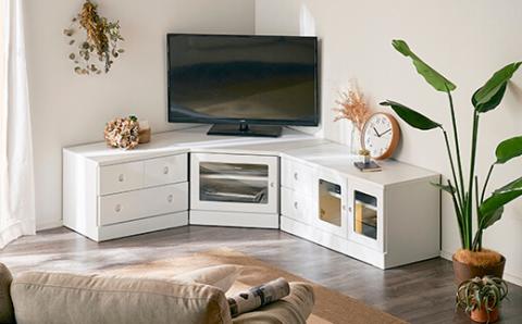 コーナーテレビボードセット フェアリー【諸富家具】：C261-004