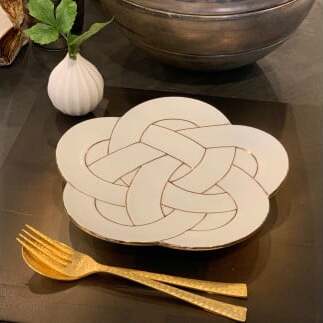有田焼 太白金線梅むすび皿 2枚セット 丸兄商社 A40-172_イメージ5