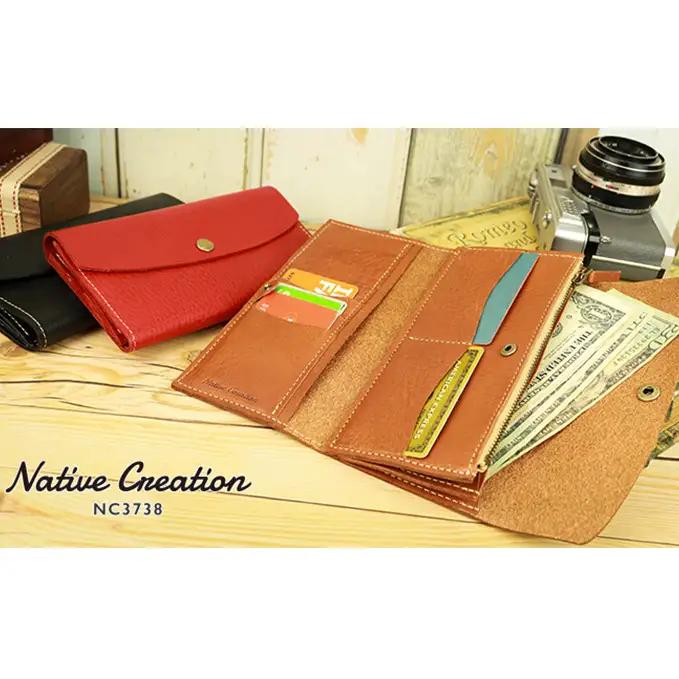 Native Creation 三つ折り長財布 NC3738 全8色 栃木レザー【納期1～3カ月】 雑貨 日用品 ファッション小物  【DARK BROWN】