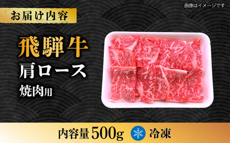 飛騨牛 焼肉用 ロース・肩ロース 500g  A4等級以上  多治見市 / 渡辺精肉店 和牛 ブランド牛 牛肉[TAZ030]