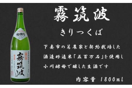 45-6下妻地酒「霧筑波・紫煌」（生酒）一升セット