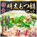 【ふるさと納税】博多明太 もつ鍋セット　3～4人前 牛もつ400g (200g×2パック) | 福岡県 筑前町 福岡 九州 博多 返礼品 支援 楽天ふるさと 納税 お取り寄せグルメ 取り寄せ グルメ 食品 お取り寄せ もつ鍋 モツ鍋 鍋セット モツ もつ 国産牛 明太子 めんたいこ 送料無料