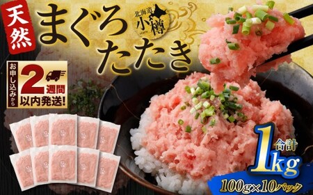 ネギトロ まぐろたたき 合計1kg（100g×10パック） まぐろ マグロ 鮪 たたき マグロのタタキ 魚 魚介類 冷凍