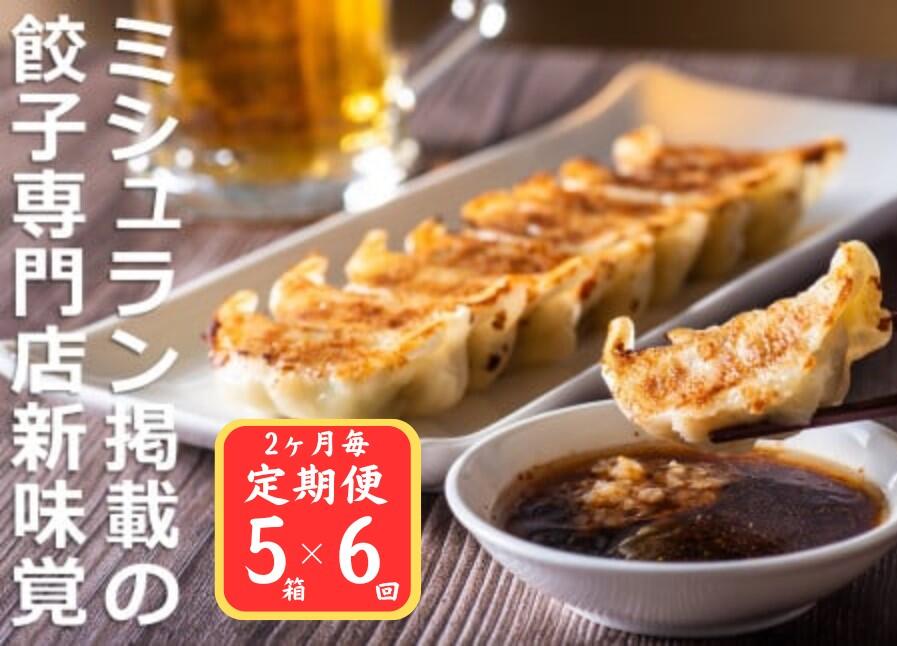 【ふるさと納税】＜定期便＞ミシュラン掲載の餃子専門店「新味覚」の餃子。上質な小麦でつくる皮の絶妙の薄さ、食材の産地と鮮度にこだわった餡。その人気には理由がある。 特製冷凍生餃子 5箱セット【6回発送】