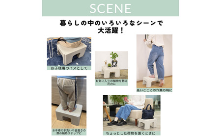 ステップスツールL モカアイボリー 2個セット スツール ステップ 高所作業 踏み台 イス グリーンパル