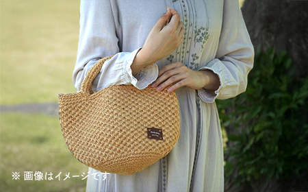 手編み 麻紐かごバック バッグ ナチュラル 小サイズ ao-kbnxs