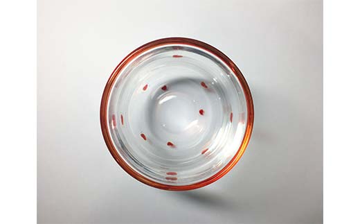 ＜ガラス作家 川田絢子＞グラス「ハート」 硝子 ガラス グラス ハート コップ 川田絢子 贈り物 ギフト  工芸品 F6L-092