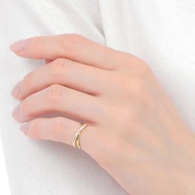 ふるさと納税 大月市 ピンキー　クロスラインダイヤリング0.13CT　R3995DI-Y#1 |  | 03