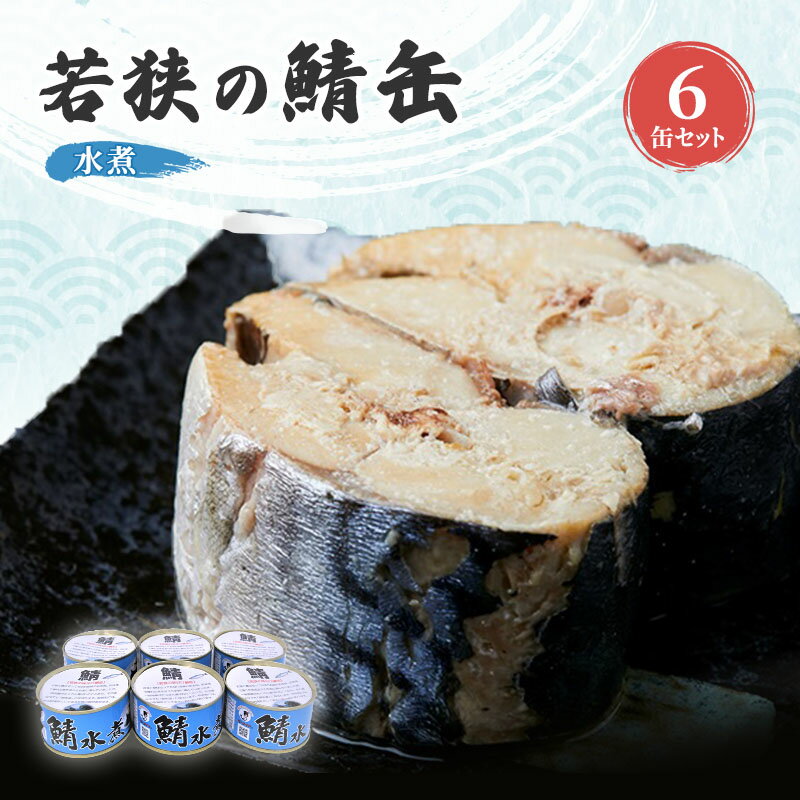 【ふるさと納税】サバ缶 若狭の鯖缶 6缶 セット 水煮 鯖缶 さば サバ 鯖 缶 缶詰 魚 魚介 魚介類 海鮮 福井 若狭町　 福井県若狭町