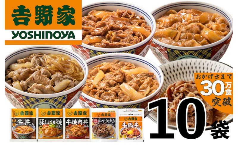 
            吉野家 人気５種１０袋セット【冷凍】
          