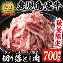 【ふるさと納税】数量限定！鹿児島黒牛切り落とし(計約700g・350g×2パック)国産 九州産 鹿児島産 国産牛 切落し すき焼き 肉じゃが ウデ肉 モモ肉 バラ肉 牛モモ 牛バラ セット 詰め合わせ 詰合せ 【鹿児島いずみ農業協同組合】a-16-5