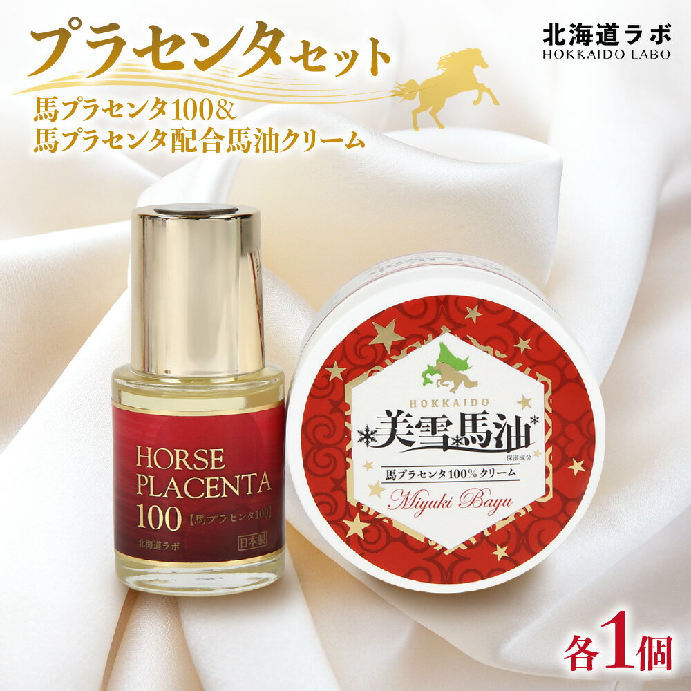 【ふるさと納税】 馬油クリーム 150g 馬プラセンタ 30ml 北海道ラボ 極上プラセンタ セット 美雪馬油 美容液 高濃度 高品質 整肌成分 プラセンタエキス 保湿 スキンケア エイジングケア 顔 手 全身 美容 ハリ ツヤ ギフト プレゼント 北海道 札幌市