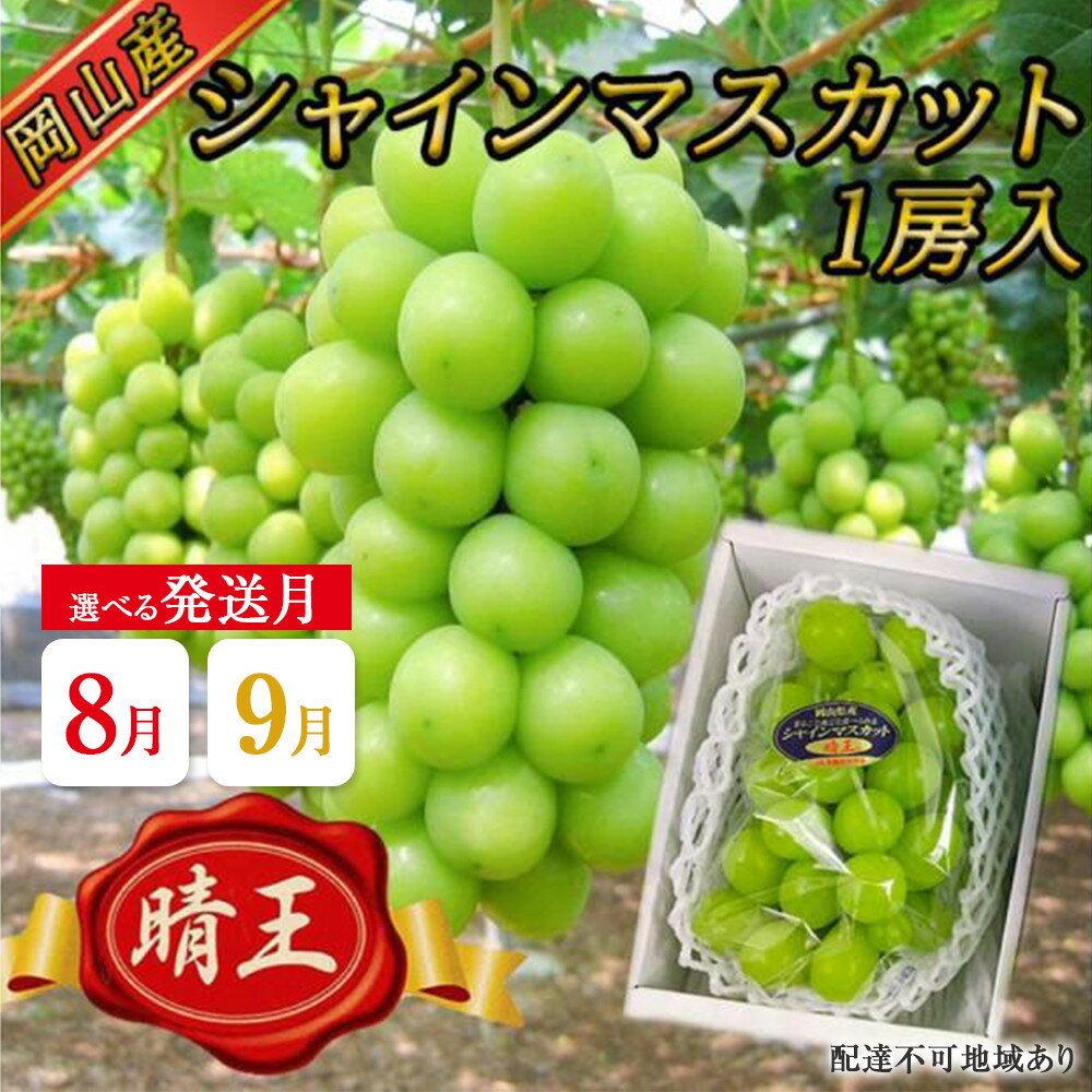 【ふるさと納税】ぶどう 2025年 先行予約 受付 シャインマスカット【 晴王 】【選べる配送時期】1房（約650g）秀品 【配送不可：離島】 | 果物 フルーツ デザート 食後 岡山 シャイン マスカット 岡山県 ぶどう 葡萄 秀品 ギフト 数量限定