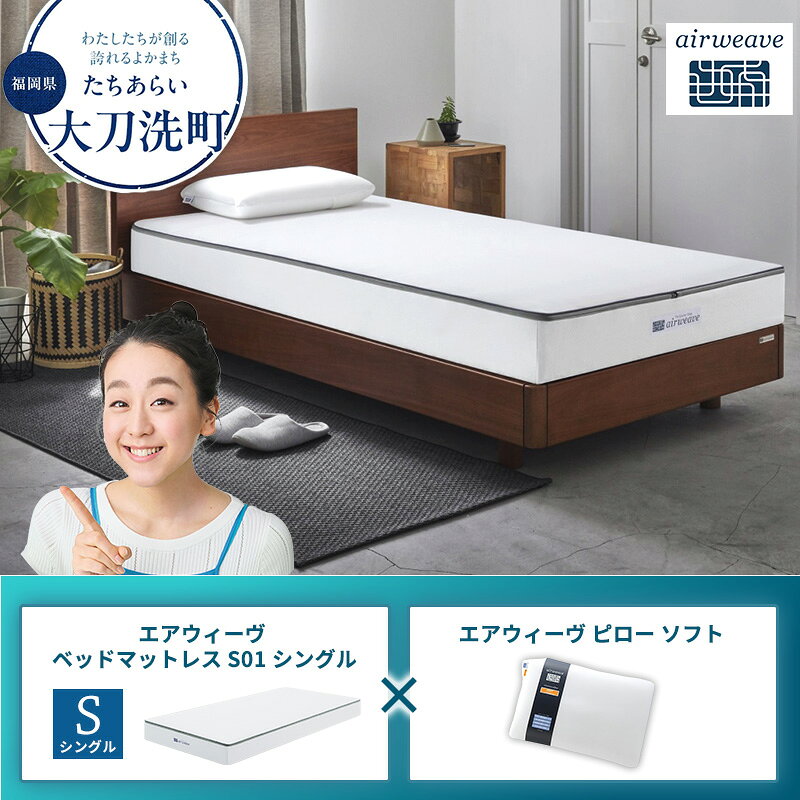 【ふるさと納税】【大刀洗町限定】エアウィーヴ ベッドマットレス S01 シングル×エアウィーヴ ピロー ソフト