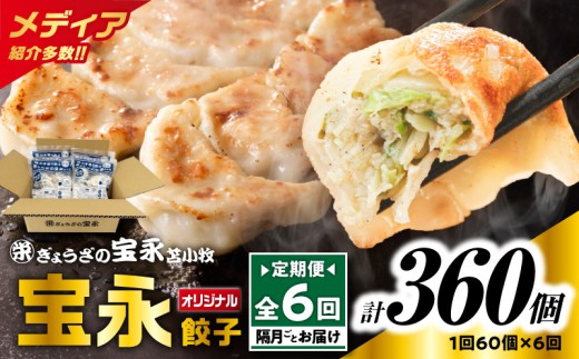 【全6回定期便（隔月）】ぎょうざの宝永 宝永餃子 15個入セット（宝永餃子15個入×4袋）合計1.5kg　T004-T01-03