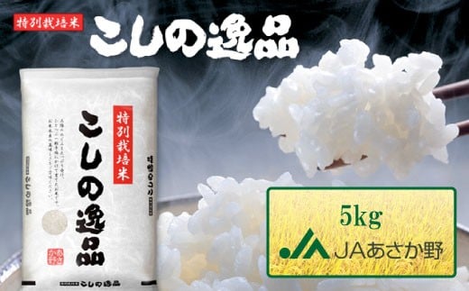 
【数量限定】特別栽培米コシヒカリ新米「こしの逸品」 5kg
