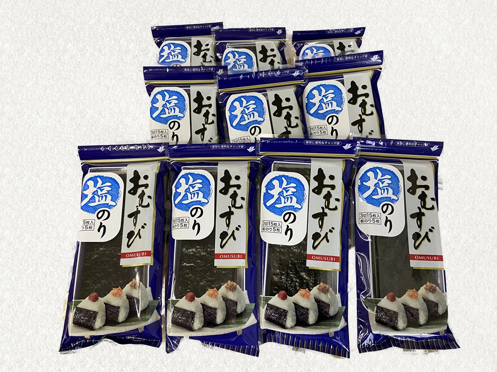 
                  塩おむすび海苔(巻くだけ簡単) 10袋
                