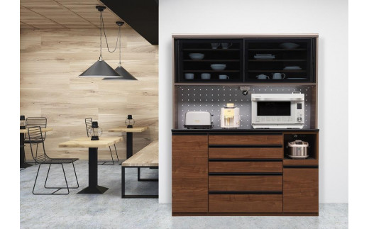 
                  【開梱設置】シャロン オープンボード 幅160cm 引き戸 食器棚 キッチンボード 完成品 カップボード キッチン収納 家電収納 ダイニングボード 160幅 ブラウン ホワイト 大川家具
                