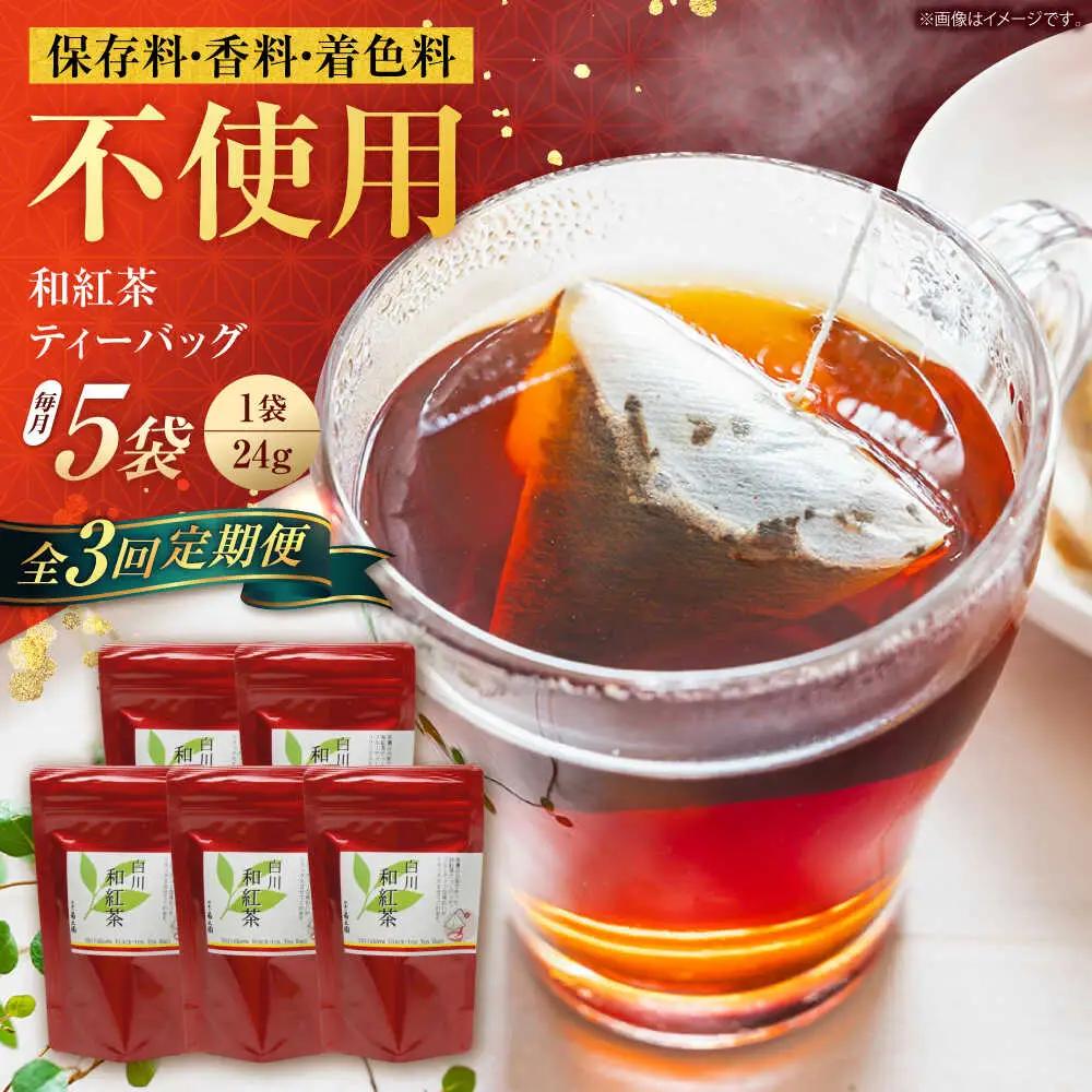 【3回定期便】和紅茶 ティーバッグ 5袋 / 菊之園[AWAG002]和紅茶