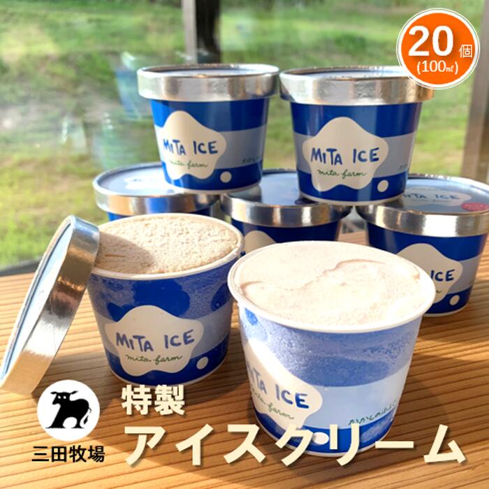 【ふるさと納税】アイス 三田牧場 特製 アイスクリーム 20個セット ミルク チョコレート いちごミルク ラムレーズン 抹茶 お菓子 スイーツ 詰め合わせ