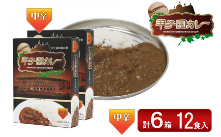 甲子園カレー＜中辛＞6箱セット12食入