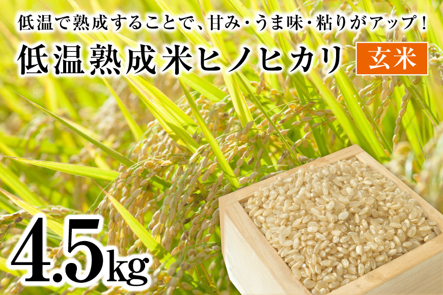 BE110 低温熟成米（ヒノヒカリ・玄米）　4.5kg(米袋×1袋)