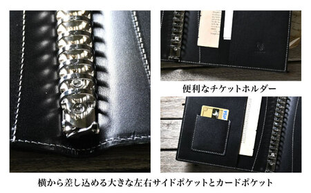 本革A5サイズ20穴 リングファイル18.5mmリング マリーヌ(紺色)　滋賀県長浜市/株式会社ブラン・クチュール[AQAY157] リングファイル リングファイル リングファイル リングファイル リ