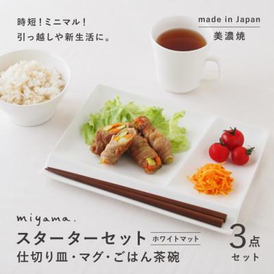 ふるさと納税 瑞浪市 【美濃焼】miyama.の食器　スターターセット　ホワイトマット