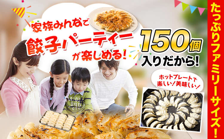 餃子 うまかポーク生餃子 150個 【3ヶ月定期便】タレ付き 大津町限定返礼品 冷凍餃子 ギョウザ《お申込み月の翌月から発送開始》大津町産豚肉使用 九州産キャベツ使用（大津町産含む）皮モチモチ 肉汁溢