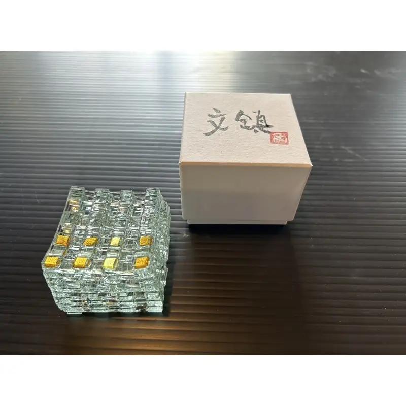 【ガラス】文鎮「NAGI・正四角」ウエイト 180g ガラス