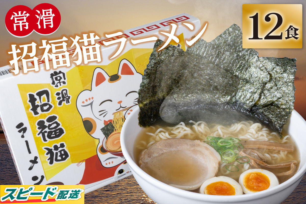 【5営業日以内にお届け】常滑招福猫ラーメン【2食入×6箱】｜海苔 即席ラーメン 時短