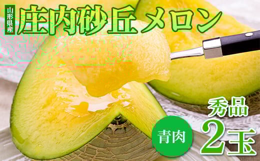 《令和7年度発送》夏ギフト アンデスメロン（青肉） 秀2L 2玉【みちのくギフト】  青肉メロン メロン 青肉 デザート フルーツ 果物 くだもの 果実 食品 山形県 FSY-0034