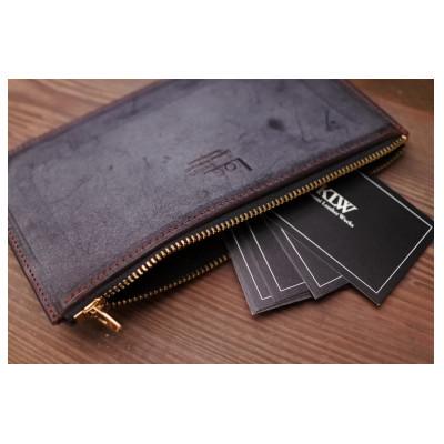 ふるさと納税 亀岡市 【経営者様にお勧め】高級ブライドルレザーマルチポーチ・ダークブラウン|LMP-01-DB-BRI |  | 01