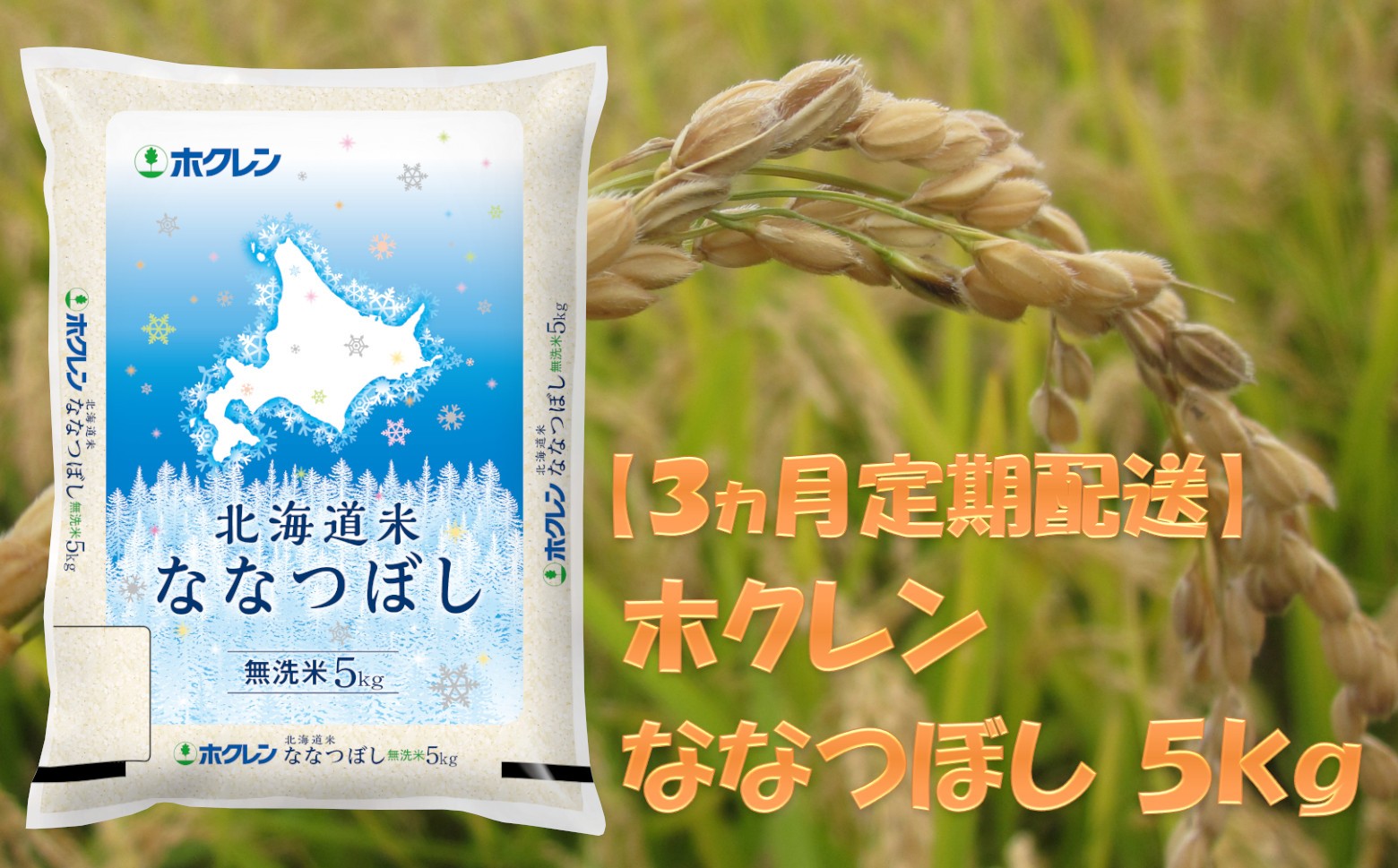 
                  （無洗米５ｋｇ）ホクレンななつぼし【３ヶ月定期配送】
                