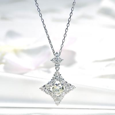 ふるさと納税 韮崎市 ネックレス プラチナ PT900 ダイヤモンド 1ct ベリーライトイエロー 菱形 f073-pt |  | 03
