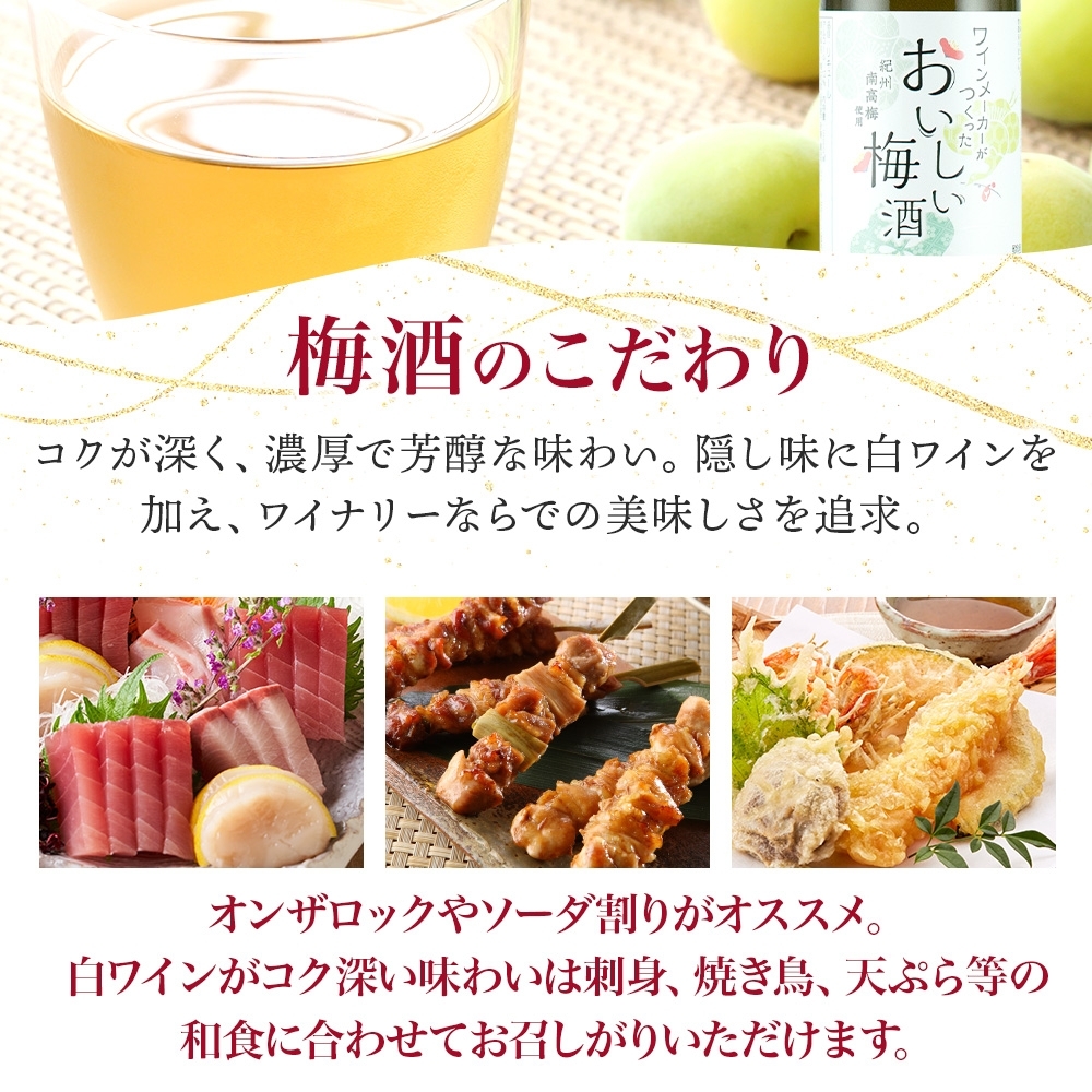 KG1014_ワインメーカーが作ったおいしい梅酒 紀州南高梅 使用 12度 500ml 2本 湯浅ワイナリー