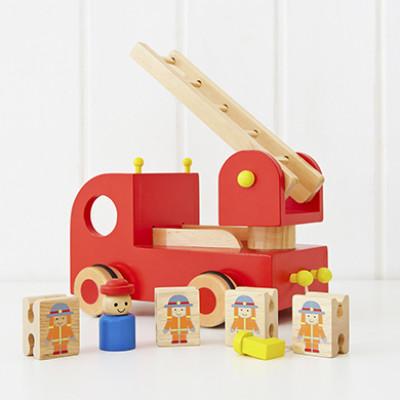 ふるさと納税 東郷町 東郷町【公式キャラクターロゴ入り】カタカタ森の消防隊　知育玩具のエドインター |  | 01