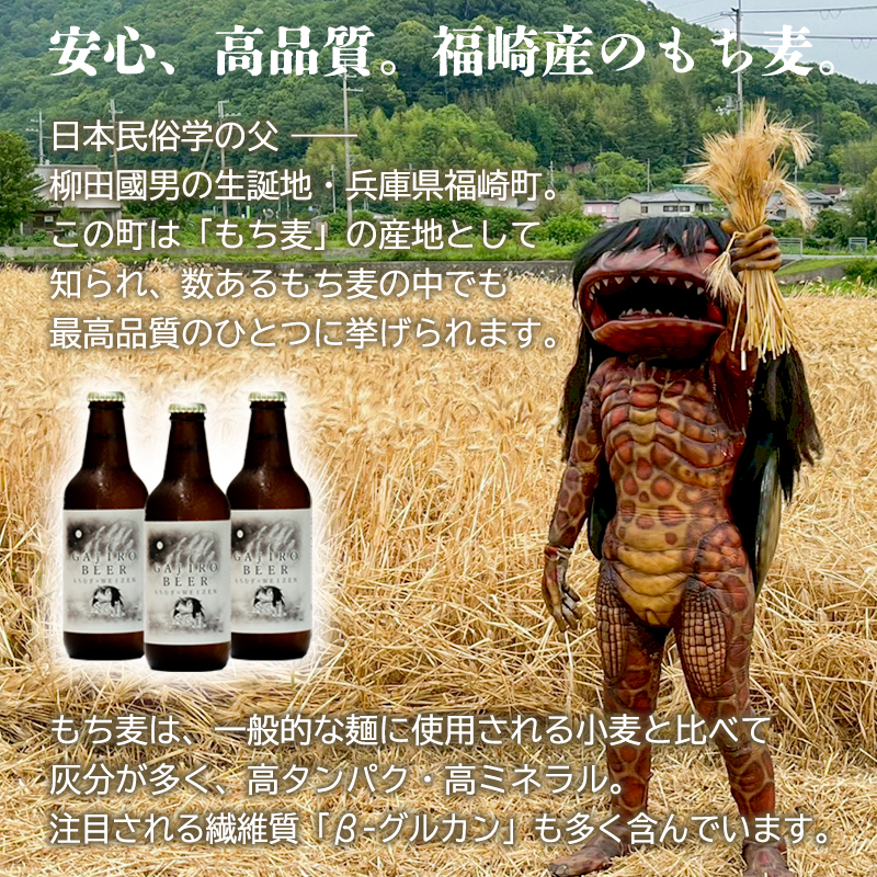 『ガジロウBEER』 と『河童サイダー』の仲良しセット(各３本合計６本セット)