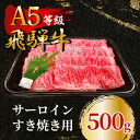 【ふるさと納税】飛騨牛5等級 サーロインすき焼き用500g　FTA167【配送不可地域：離島】【1578156】