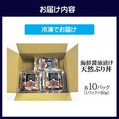 ふるさと納税 松浦市 【流水解凍だけの簡単調理】海鮮醤油漬け天然ぶり丼80g×10パック |  | 03