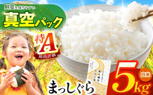 鮮度を保ちやすい 真空パック ！まっしぐら 白米5kg | 米 おこめ お米 こめ コメ ごはん ご飯 白飯 ゴハン 白米 精米 特産 ブランド米 ライス 2025年産 令和7年度産 仕送り 国産 産地直送 定期 あっさり さっぱり 青森の旨い米グランプリ 最優秀賞 獲得 水稲 宝精米所 青森県 六戸町