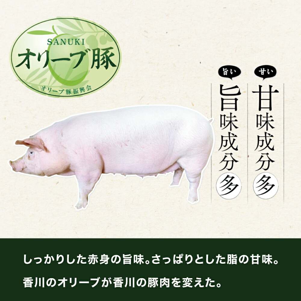 オリーブ豚ロース　しゃぶしゃぶ・鍋用500g×2パック