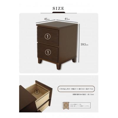 ふるさと納税 大川市 大川家具 40幅2段チェスト ルーバー 21421002009-402C-CBR |  | 03