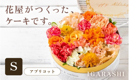 花屋がつくったフラワーケーキ S  （アプリコット） [aw062-a001_03]