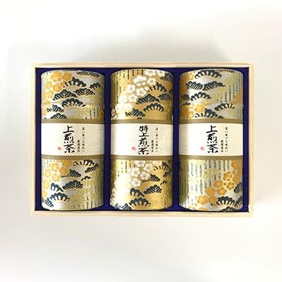 ふるさと納税 袋井市 深蒸し特上煎茶(200g×1本)・上煎茶(200g×2本)【貼り缶】