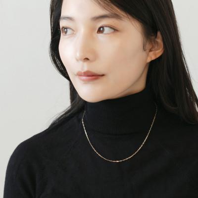 ふるさと納税 大津市 【K18イエローゴールド 長小豆チェーンネックレス】43cm 大人気 贅沢な大人の18金ジュエリー |  | 01