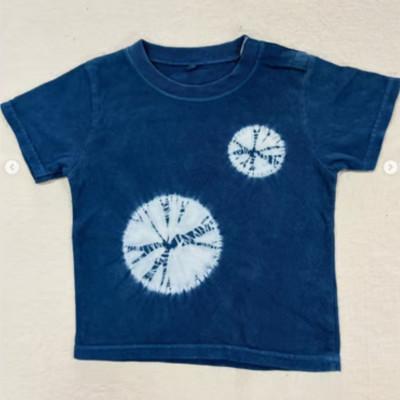 ふるさと納税 三好市 《110cm》三好の藍染　藍染子供服Tシャツ(巻き上げ染め)　綿100%　男の子/女の子人気柄 |  | 01