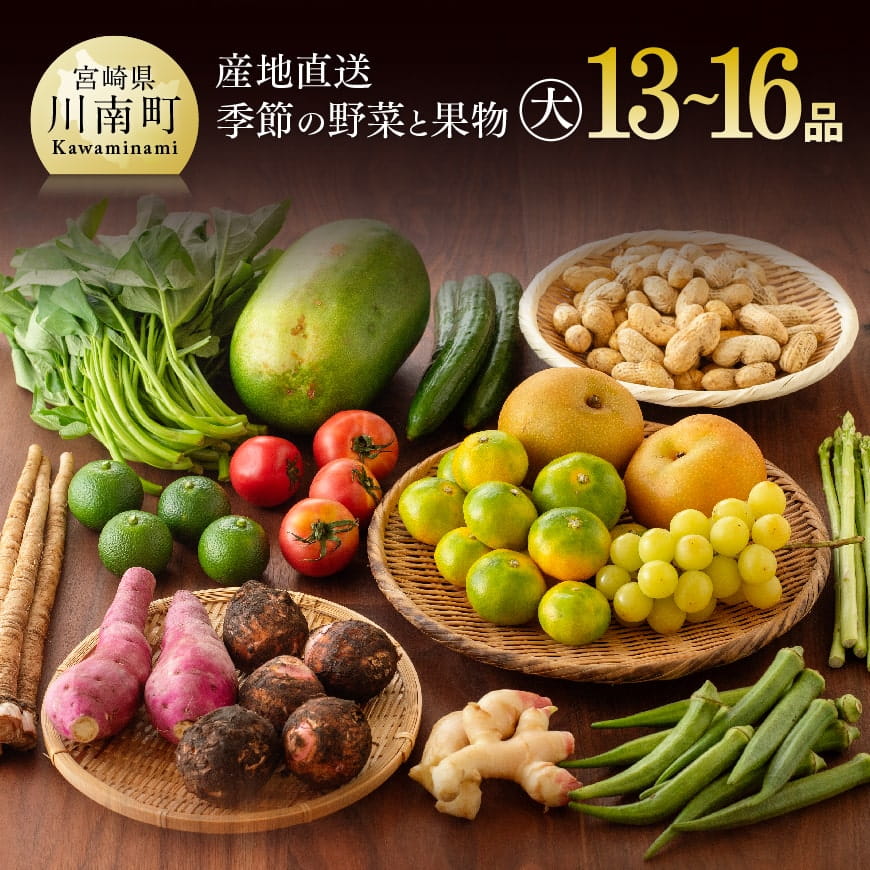 【おすず村直送】野菜と果物の厳選詰め合わせセット（大）　野菜 果物[G3803]