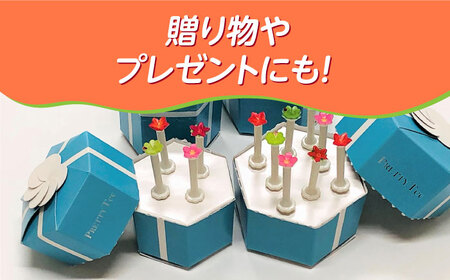 Pretty Tee  ゴルフティーセット 4本入り＆ 8本入り　草花カラー 【株式会社三和スクリーン】 ゴルフ ティー ラウンド[AEBH001]